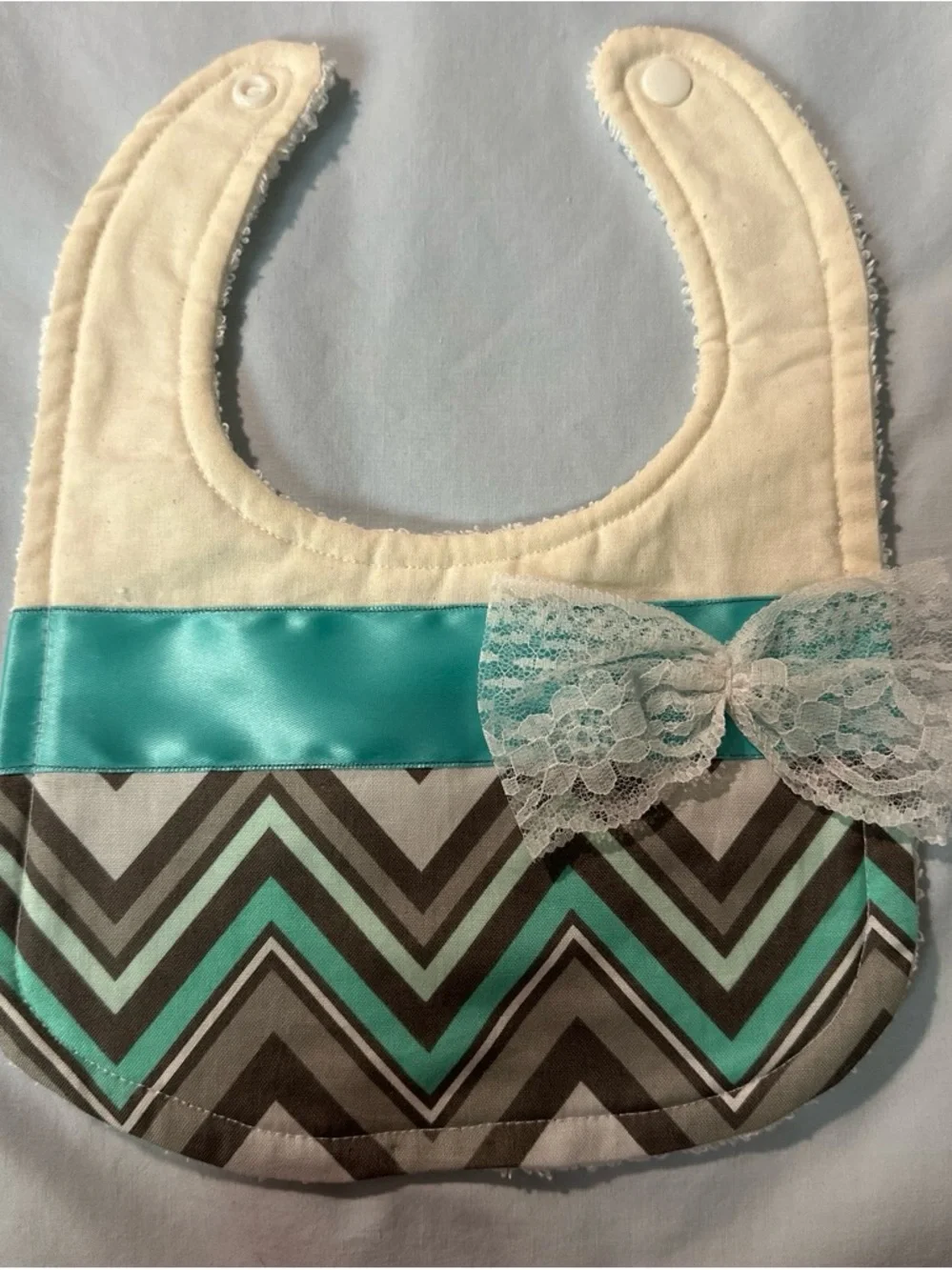 Handmade Chevron bib